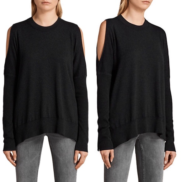 All Saints Sweaters - All Saints Reya Cold Shoulder Jumper